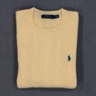 WOOL CABLE KNIT SWEATER EMPIRE YELLOW