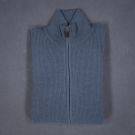 KO16 THERMAL CASHMERE FULL ZIP CONCRETE GREY GREEN