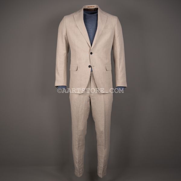 BRISBANE MOSS HEAVY LINEN SUIT STONE