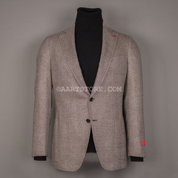 DOMENICO SPINA JACKET CICCOLATO E CREMA