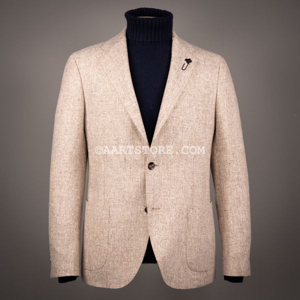 WOOL DONEGAL JACKET GREIGE