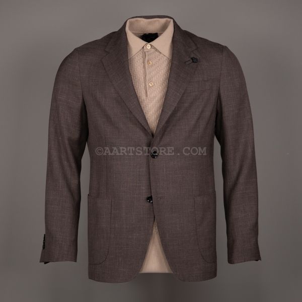 BRERA IGN LORO PIANA SUMMERTIME JACKET MARRONE GRIGIO