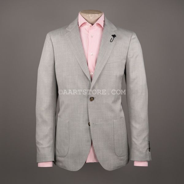 WOOL SILK CROCKETT JACKET MENTHA GRIGIO