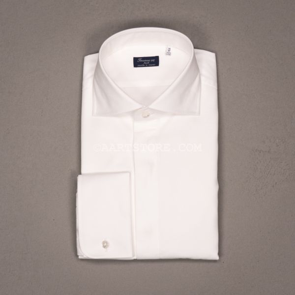 CAMICIA SMOKING TWILL BIANCO