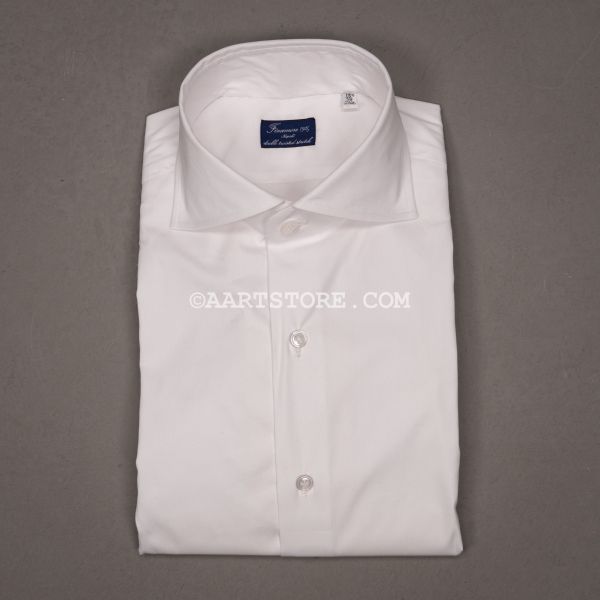 EDOUARDO POPLIN STRETCH SHIRT BIANCO