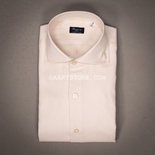 CAMICIA NAPOLI SPINA DI PESCE ECRU MARMO