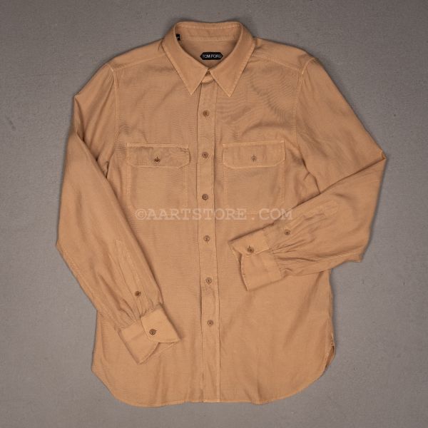 VOILE MILITARY SHIRT CAMELLO