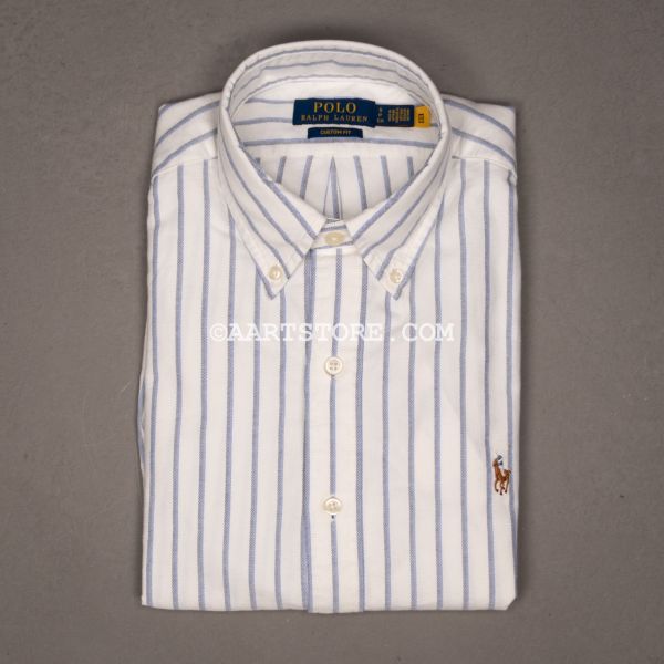 BD CUSTOM MULTI STRIPED OXFORD SHIRT BIANCO