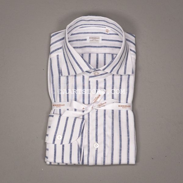 CAPRI LINNEN STRIPE SHIRT BLUE WHITE