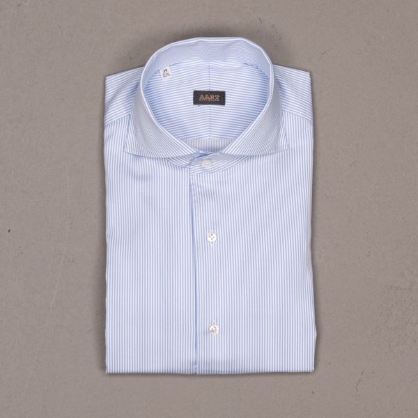 CAPRI RELAX YOGA COMPACT STRIPE SHIRT AZZURRO