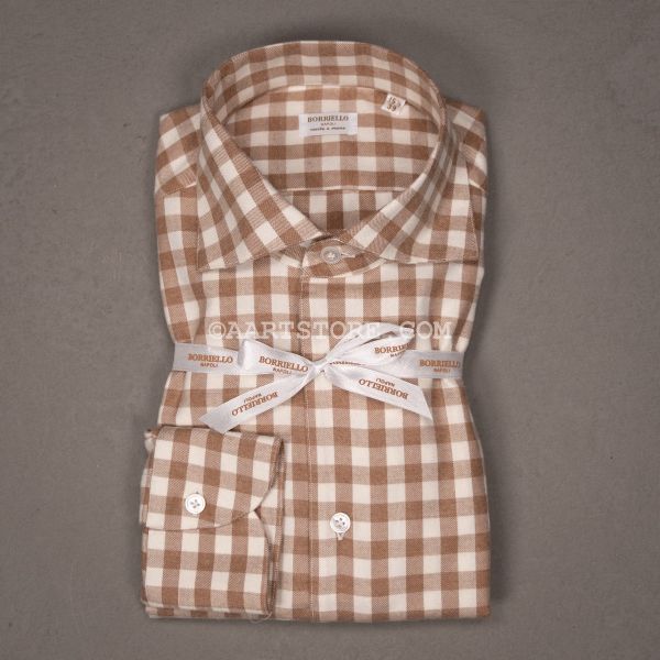 CAPRI CASHMERE COTTON GINGHAM CAMMELLO