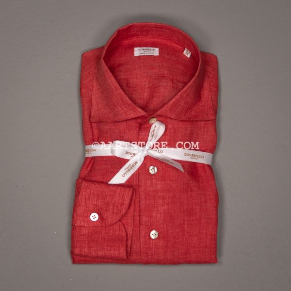 CAPRI WASHED LINNEN SHIRT CORALO