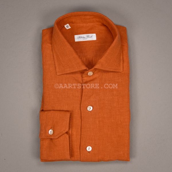 DENSE JAPANESE LINNEN SHIRT ARANCIA