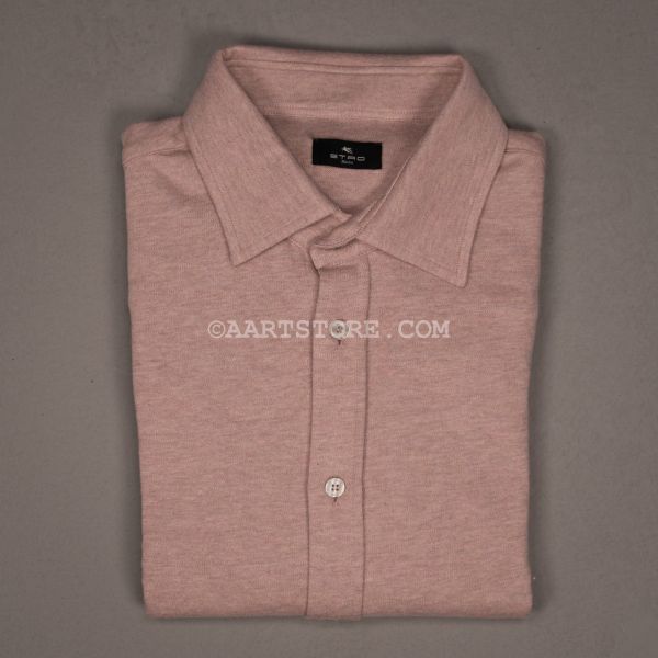 MRIC CASUAL JERSEY SHIRT SALMONE
