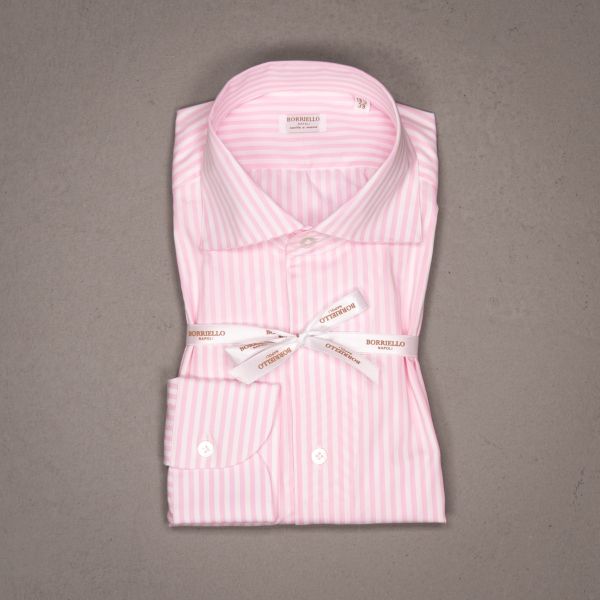 CAPRI JAN STRIPE CAMICIA ROSA