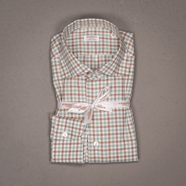 CAPRI FLANELLE CHECK CAMICIA VERDE MULTI