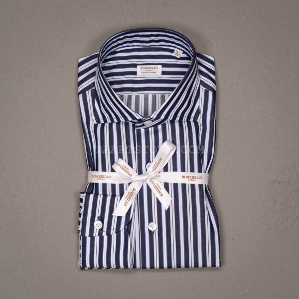 MARECHIARO CAMICIA RIGA INGLESE BLU NOTTE