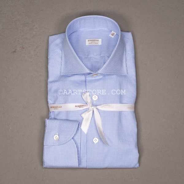MICROCHECK MARE SHIRT CIELO