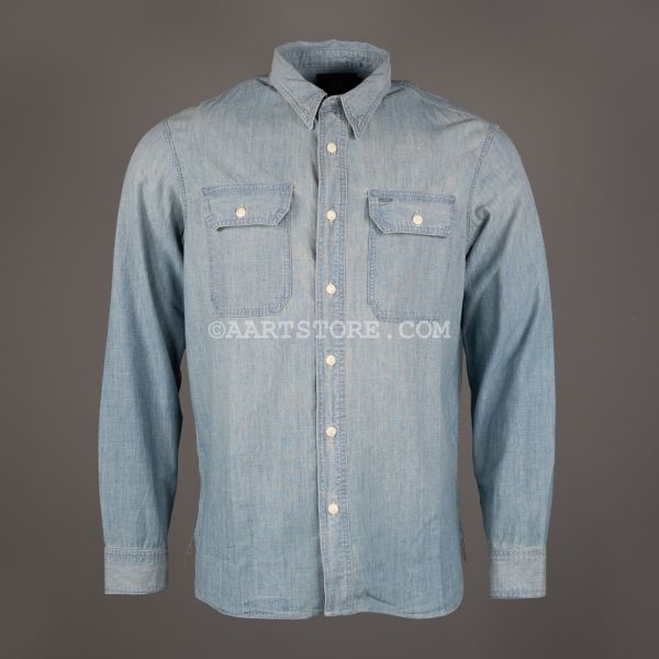 CHAMBRAY LIGHT DENIM SHIRT BENEDETTO WASH