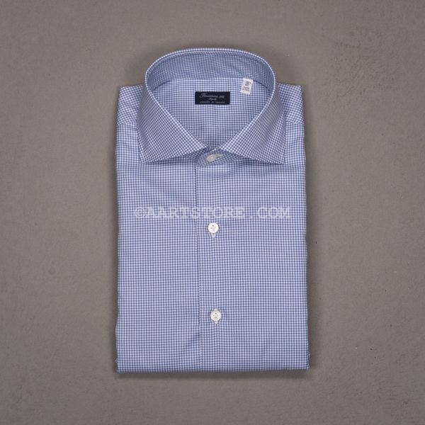EDUARDO CAMICIA CHEVIOT CHECK MARE