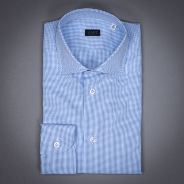 AARTXLDC BOCCIONI GINGHAM SHIRT BLU