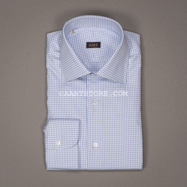 TWILL CAHIER CHECK SHIRT SKY