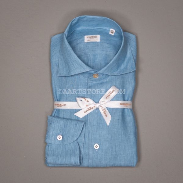 CAPRI WASHED LINNEN SHIRT CIELO
