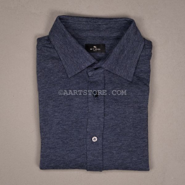 MRIC CASUAL JERSEY SHIRT BLU GRIGIO