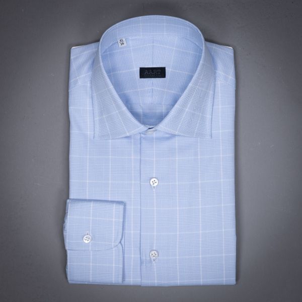 SH00316 THOMAS MASON GLENNCHECK SHIRT BLU