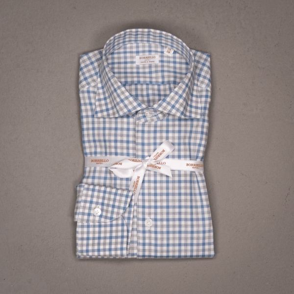 CAPRI FLANELLE CHECK CAMICIA BLU MULTI