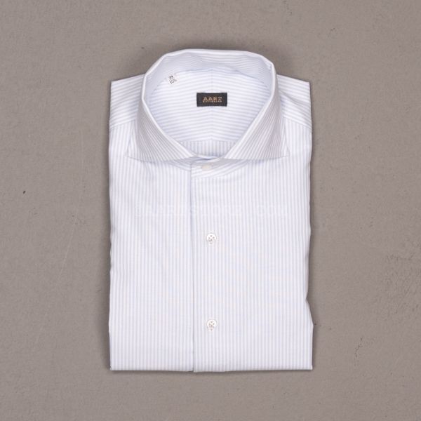 CAPRI RELAX YOGA OXFORD STRIPE SHIRT CIELO