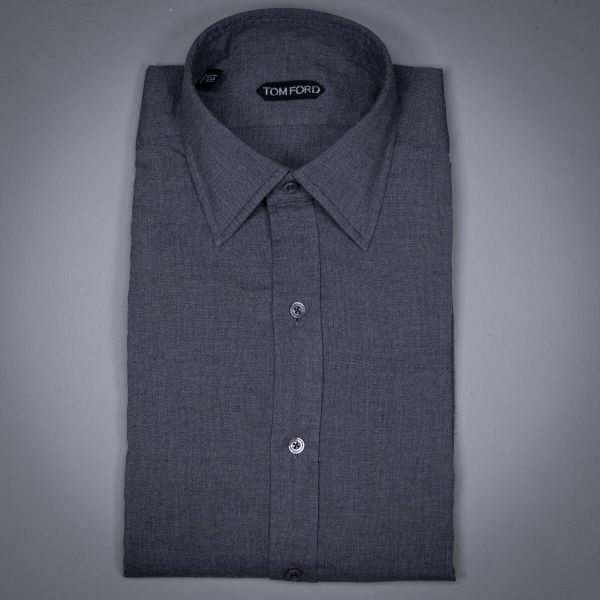 MELANGE DONEGAL LEISURE SHIRT GRIGIO