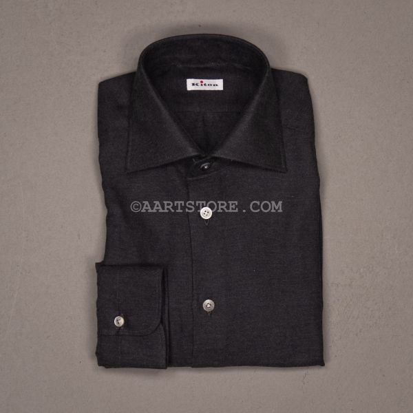 CAMICIA FLANELLE SUPER FINE ANTRACITE