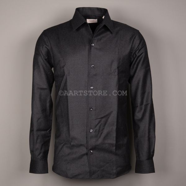 LIGHT160 WOOL FLANNEL SHIRT ANTRACITE