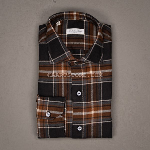 SW44 STORMFRONT CHECK SHIRT NERO LAVATO