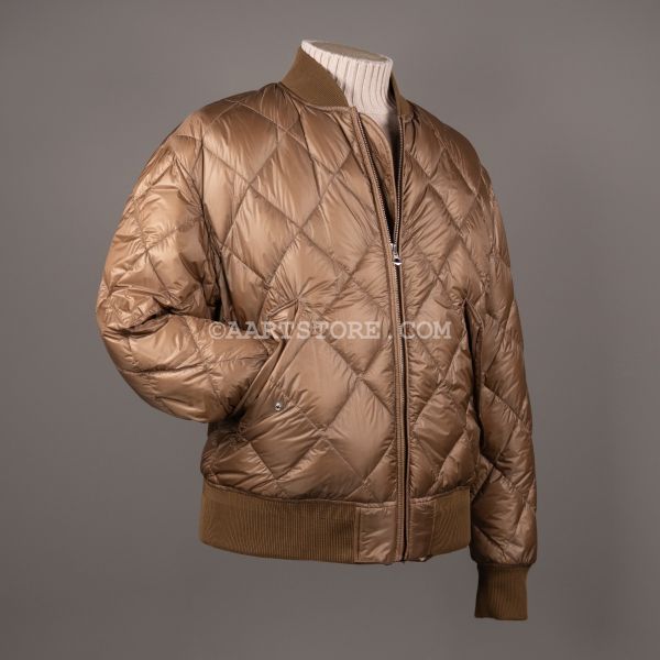 LIGHT DIAMOND QUILT BOMBER ORO