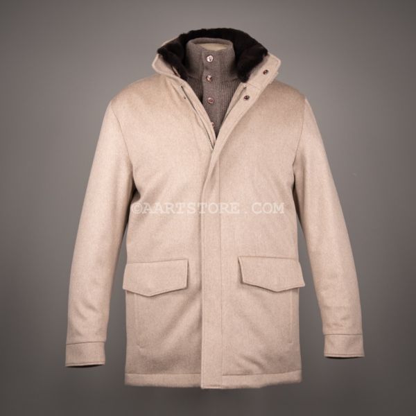 CASHMERE KILI 3 JACKET FUR SABBIA