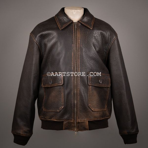 BOXY LEATHER FLIGHT JACKET YEAGER BROWN