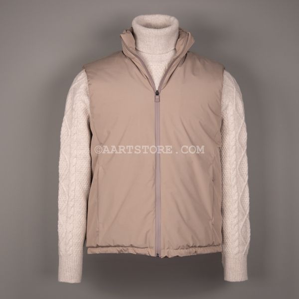 TABOR WOVEN VEST TAUPE