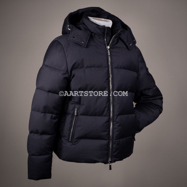 BRETT LL WOOL DOWN JACKET NAVY