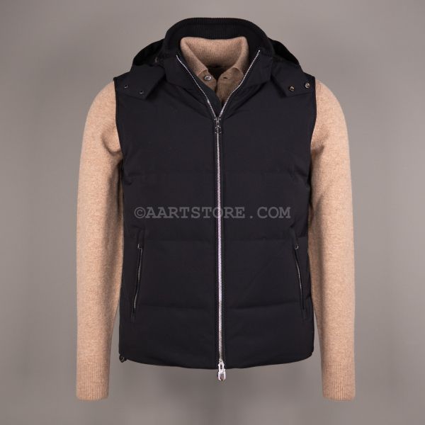 HOODED BODYWARMER BLU NAVY