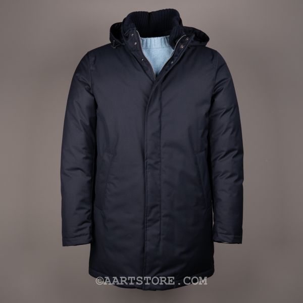 WOVEN CITY COAT BLU NOTTE