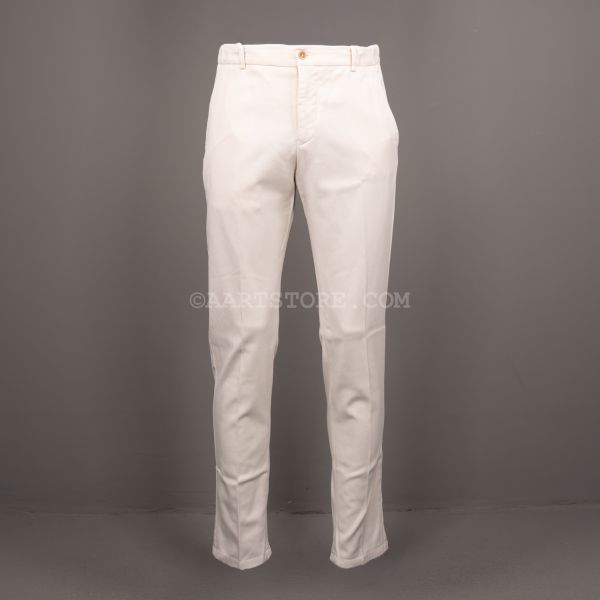 MANU ZIP COTTON LYOCEL CHINO CREMA