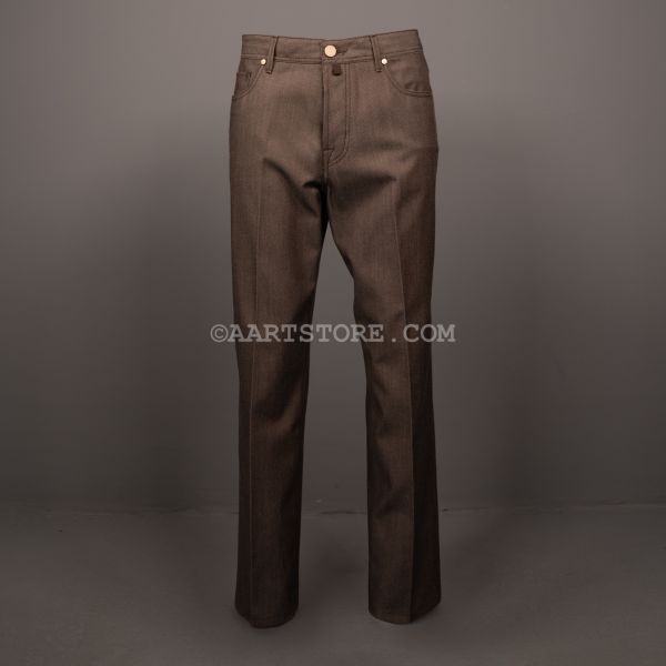 ALEX T974A HEAVY TWILL 5 TASCHE MELANGE BROWN
