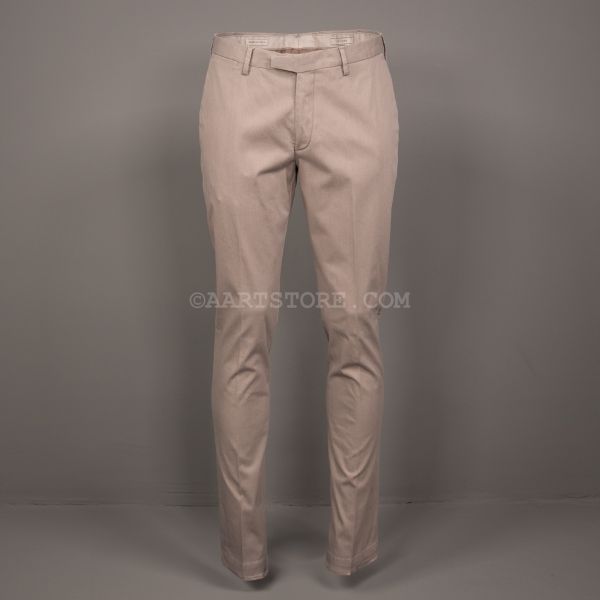 BELLO CHINO TINTO TWILL MARRONE CHIARO