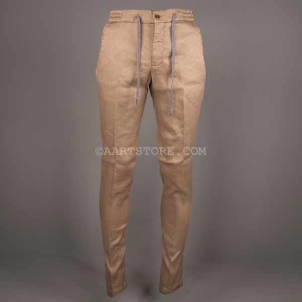 CARACCIOLO LINNEN LYOCEL PANT SABBIA