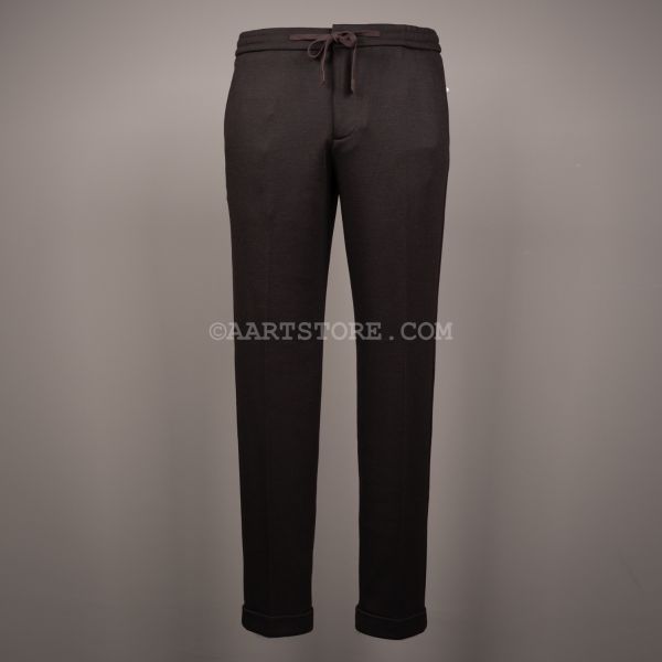 CARACCIOLO ZIP WOOL CASH JERSEY CAFFE
