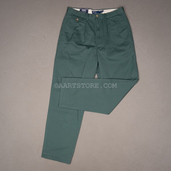 WHITMAN PLEATED CHINO BANGA GREEN
