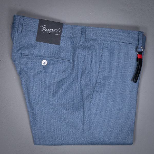 NISIDA CREPE WOOL TROUSER BLU PRIMAVERA