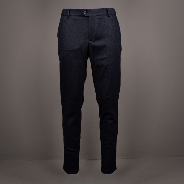STRIKE ZIP WOOL CASHMERE PANTS BLU